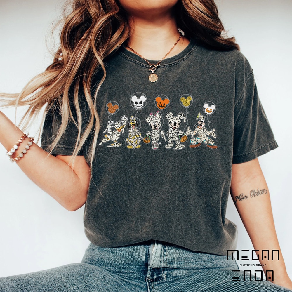Comfort ColorsĀ® Disney Halloween Skeleton Shirt, Disney Halloween Matching Shirt, Disney Balloon Shirt, Mickey and Friends Halloween Shirt - 2.jpg