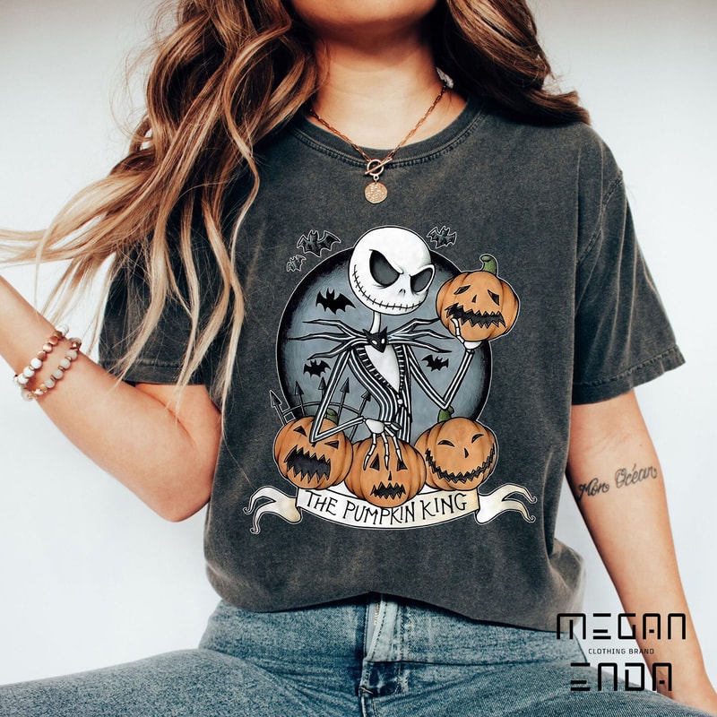 Comfort Colors Vintage The Nightmare Before Christmas Shirt, King Jack Skellington Shirt, The Pumkin King Shirt, Halloween Shirt, Fall Shirt - 3.jpg