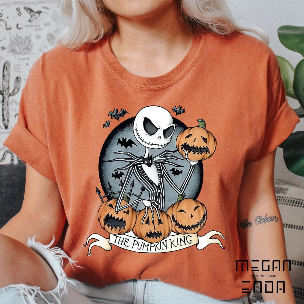 Comfort Colors Vintage The Nightmare Before Christmas Shirt, King Jack Skellington Shirt, The Pumkin King Shirt, Halloween Shirt, Fall Shirt - 4.jpg