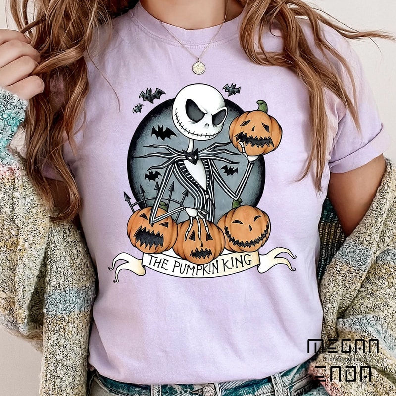 Comfort Colors Vintage The Nightmare Before Christmas Shirt, King Jack Skellington Shirt, The Pumkin King Shirt, Halloween Shirt, Fall Shirt - 5.jpg