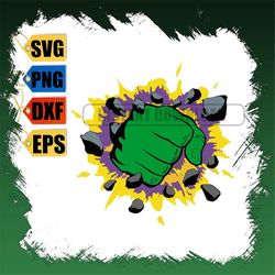 the hulk logo, marvel, avengers, svg, png, eps, dxf, cricut cut file, silhouette, instant download