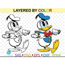 donald duck  svg, donald duck head  clipart, layered digital vector file, donald duck clipart, tumbler svg, file for cri