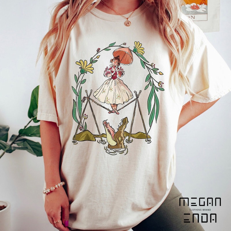 Disney Haunted Mansion Tightrope Walker Comfort Colors Shirt, Tightrope Girl Disney Halloween Shirt, Magic Kingdom Shirt, Disneyworld Shirts - 1.jpg