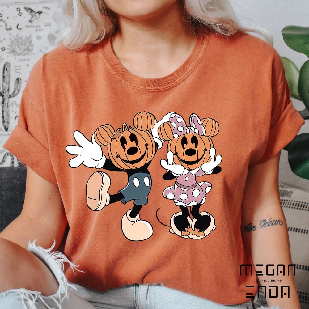 Disney Halloween, Halloween shirt, Pumpkin shirt, Pumpkin Mouse shirt, Halloween mouse shirt, Mouse party shirt, Pumpkin head shirt - 4.jpg