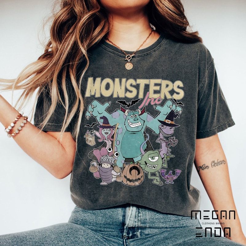 Disney Monster Halloween Comfort ColorsShirt, Monster Inc Shirt, Retro Monster Halloween Shirt, Disney Halloween Shirt, Disney Spooky Shirt - 1.jpg