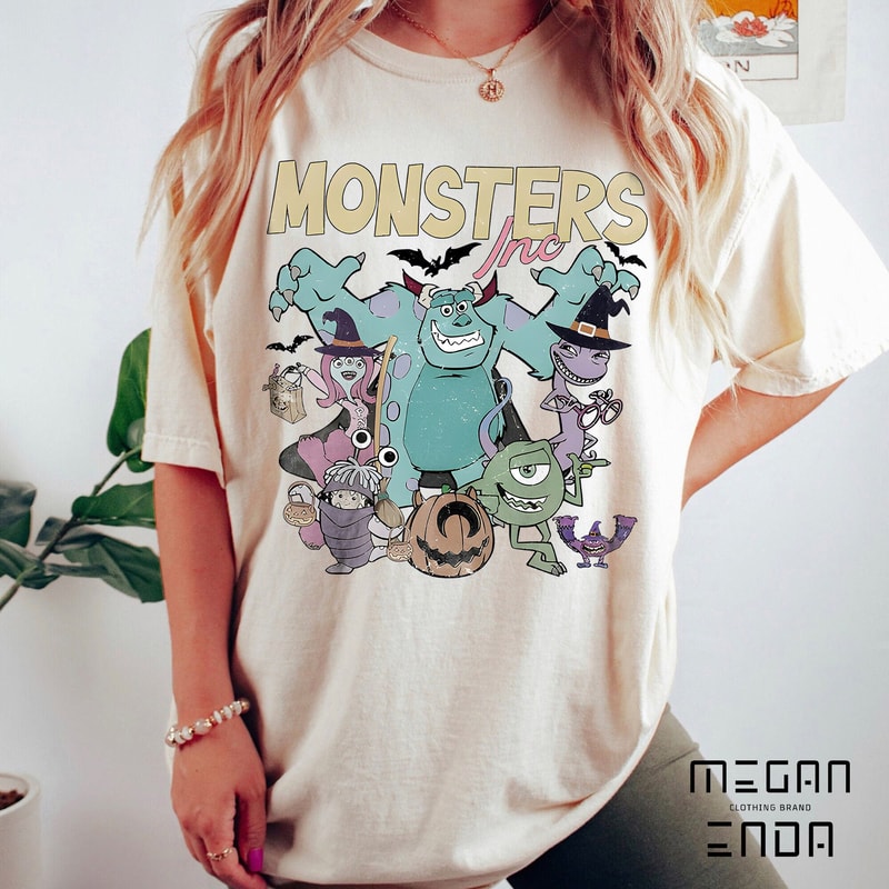 Disney Monster Halloween Comfort ColorsShirt, Monster Inc Shirt, Retro Monster Halloween Shirt, Disney Halloween Shirt, Disney Spooky Shirt - 2.jpg