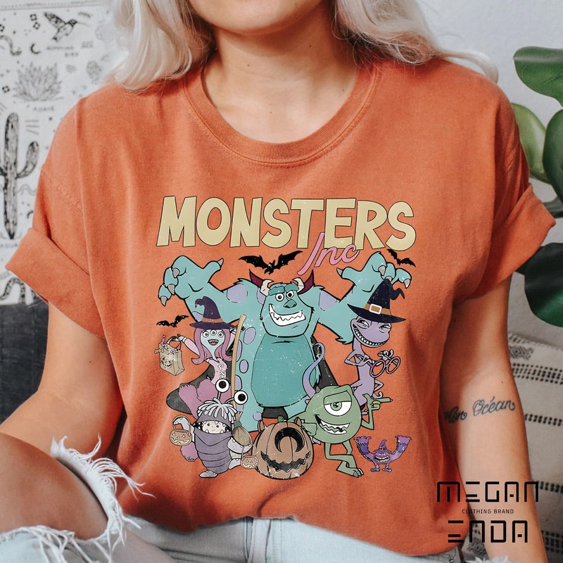 Disney Monster Halloween Comfort ColorsShirt, Monster Inc Shirt, Retro Monster Halloween Shirt, Disney Halloween Shirt, Disney Spooky Shirt - 5.jpg