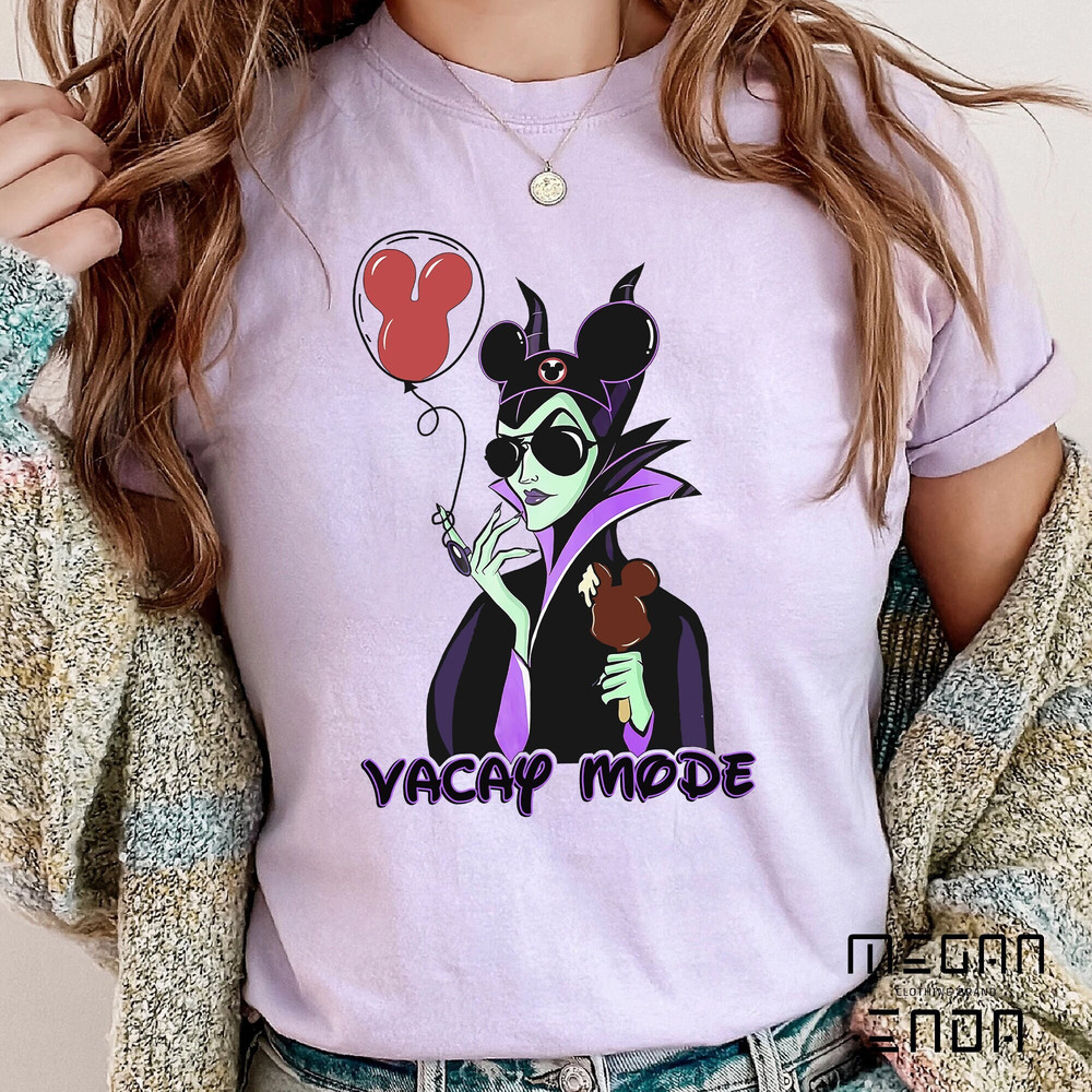 Funny Disney Maleficent Vacay Mode Comfort Color Shirt, Disney Villains Shirt, Disney Maleficent Shirt, Disneyworld Shirts, Disneyland Shirt - 1.jpg