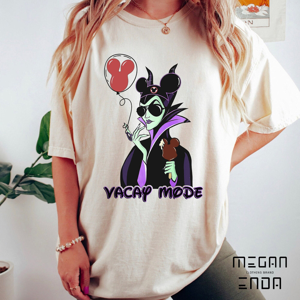 Funny Disney Maleficent Vacay Mode Comfort Color Shirt, Disney Villains Shirt, Disney Maleficent Shirt, Disneyworld Shirts, Disneyland Shirt - 2.jpg
