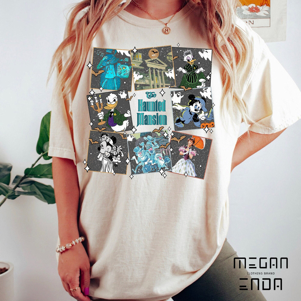Halloween Shirt, Disney The Haunted Mansion Comfort Color Shirt, Retro Mickey And Friends Haunted Mansion Shirt, Disney Halloween Shirt - 1.jpg