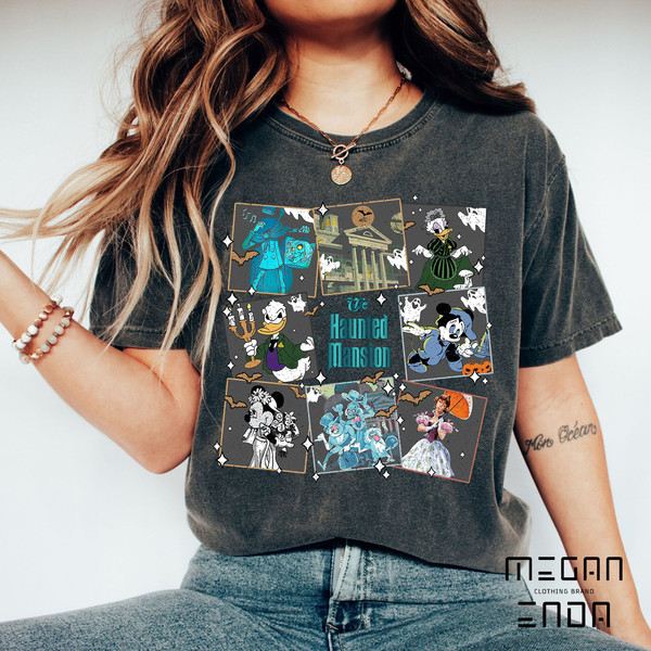 Halloween Shirt, Disney The Haunted Mansion Comfort Color Shirt, Retro Mickey And Friends Haunted Mansion Shirt, Disney Halloween Shirt - 2.jpg