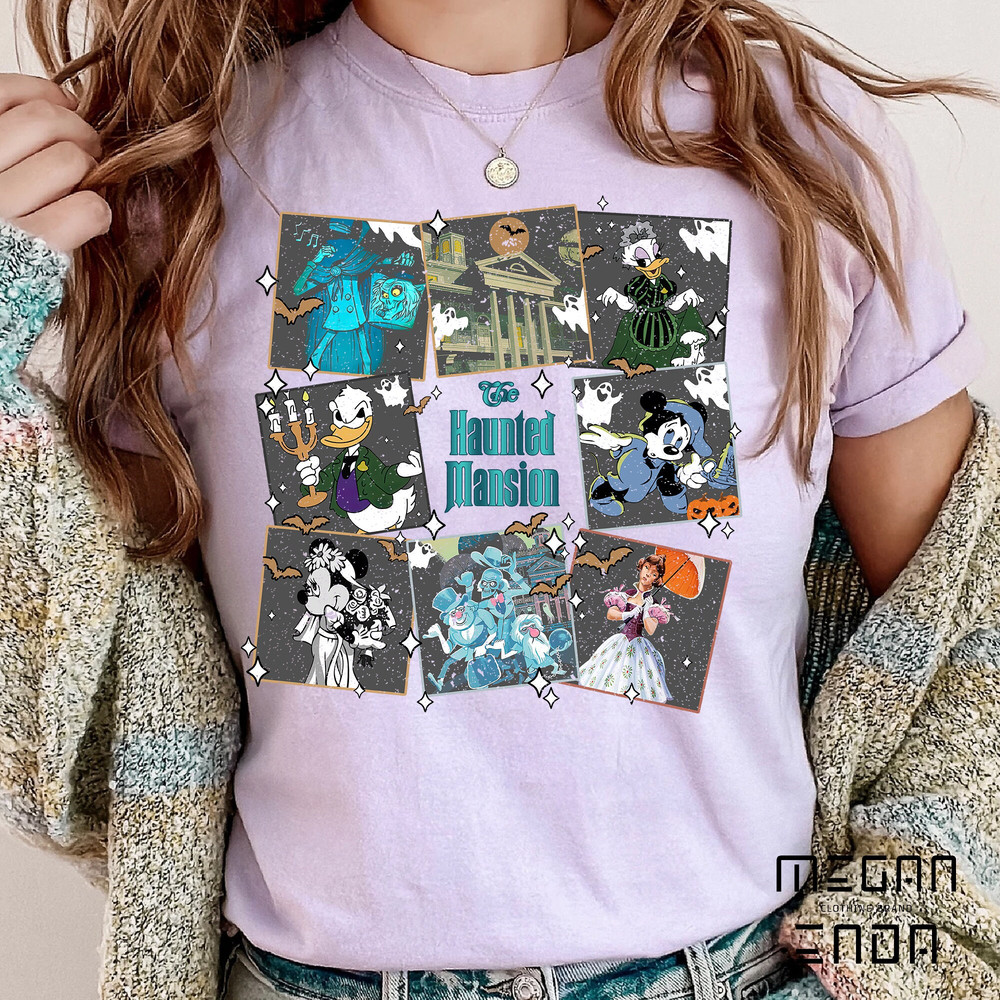 Halloween Shirt, Disney The Haunted Mansion Comfort Color Shirt, Retro Mickey And Friends Haunted Mansion Shirt, Disney Halloween Shirt - 3.jpg