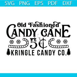 old fashioned candy cane kringle candy co svg, christmas svg