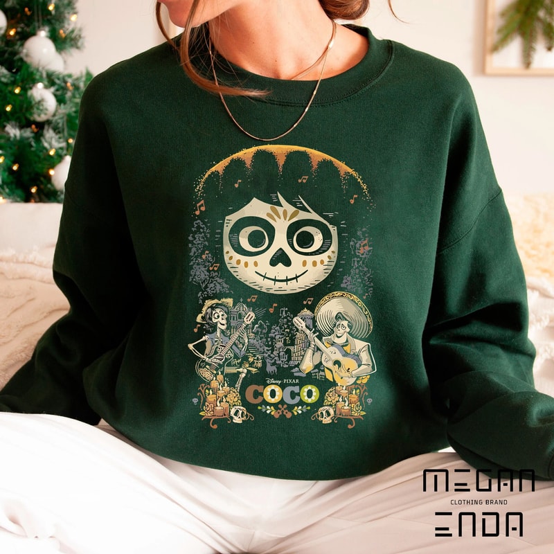 Halloween Sweatshirt, Halloween Shirt, Disney Pixar Coco Miguel & Musical Scene Graphic T-Shirt, Magic Kingdom, Disneyland Family Trip - 3.jpg