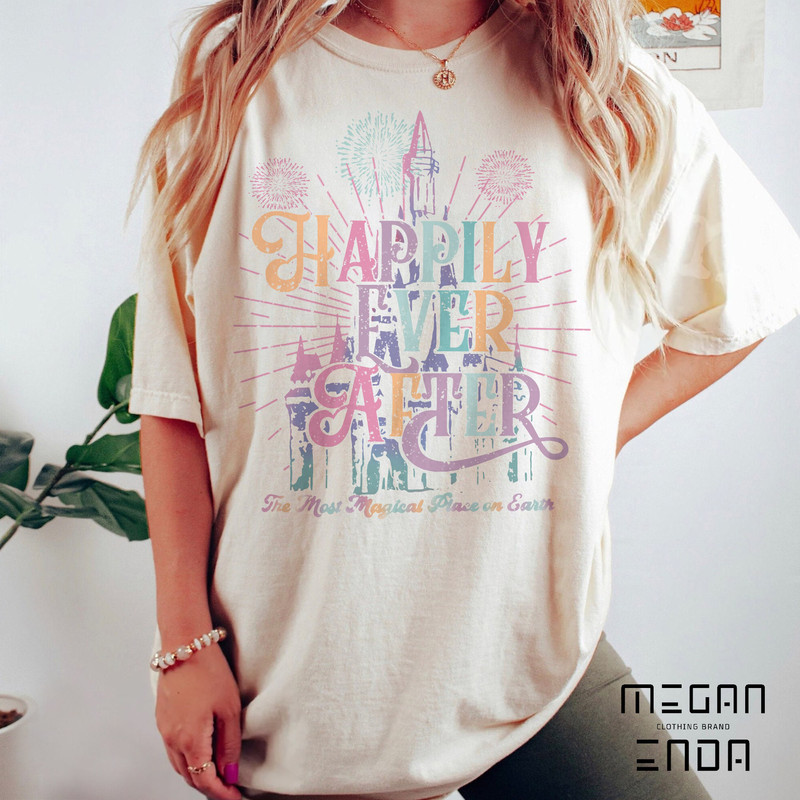 Happily Ever After Comfort Colors Shirt, Disneyworld Shirt, Magic Kingdom Shirt Women, Disneyland Shirts Family, Retro Disney Shirt - 2.jpg