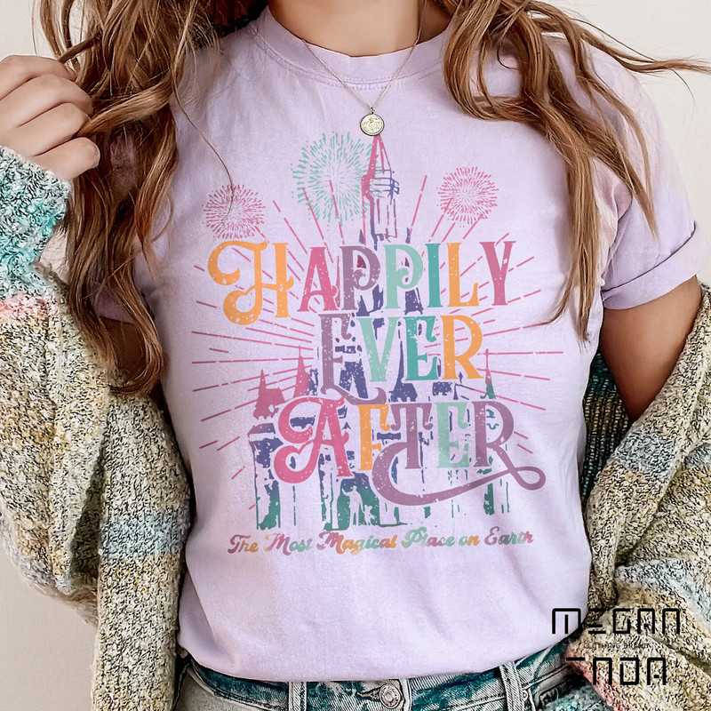 Happily Ever After Comfort Colors Shirt, Disneyworld Shirt, Magic Kingdom Shirt Women, Disneyland Shirts Family, Retro Disney Shirt - 7.jpg