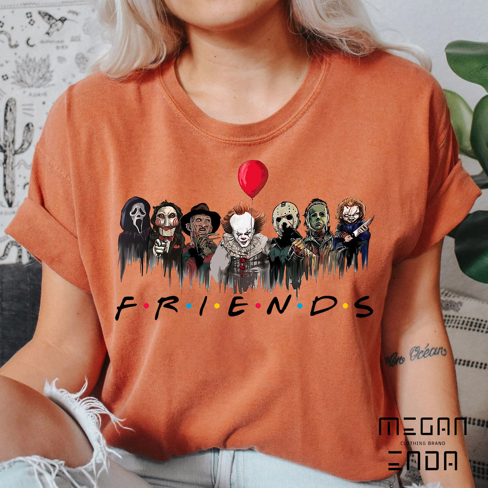Horror Characters Friends Shirt, Halloween Horror Characters Shirt, Friends Halloween Shirt, Horror Movie Characters Shirt, Halloween Shirt - 3.jpg