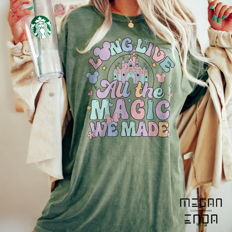 Long Live All The Magic We Made Comfort Colors Shirt, All The Magic Tshirt, The 1971 Castle, Disney Castle Shirt, Disney Family Trip Shirts - 5.jpg
