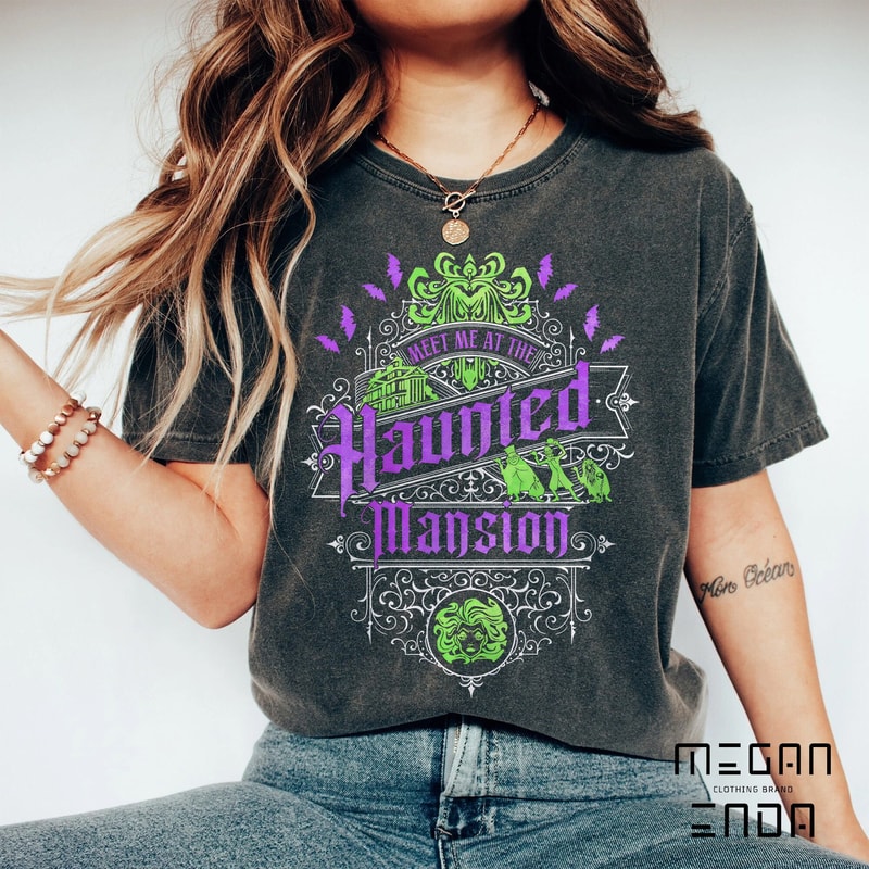 Meet Me At The Haunted Mansion Halloween Shirt, Magic Kingdom Adventure, Disney Madame Leota Ghost Halloween TShirt, Disney Witch Shirt - 1.jpg