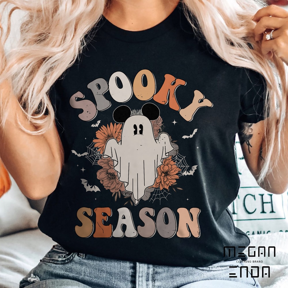Mickey Ghost Spooky Season Comfort Colors Shirt, Mickey Boo Halloween Shirt, Pumpkin Mickey, Disney Spooky Shirt, Disney Halloween Shirt - 4.jpg