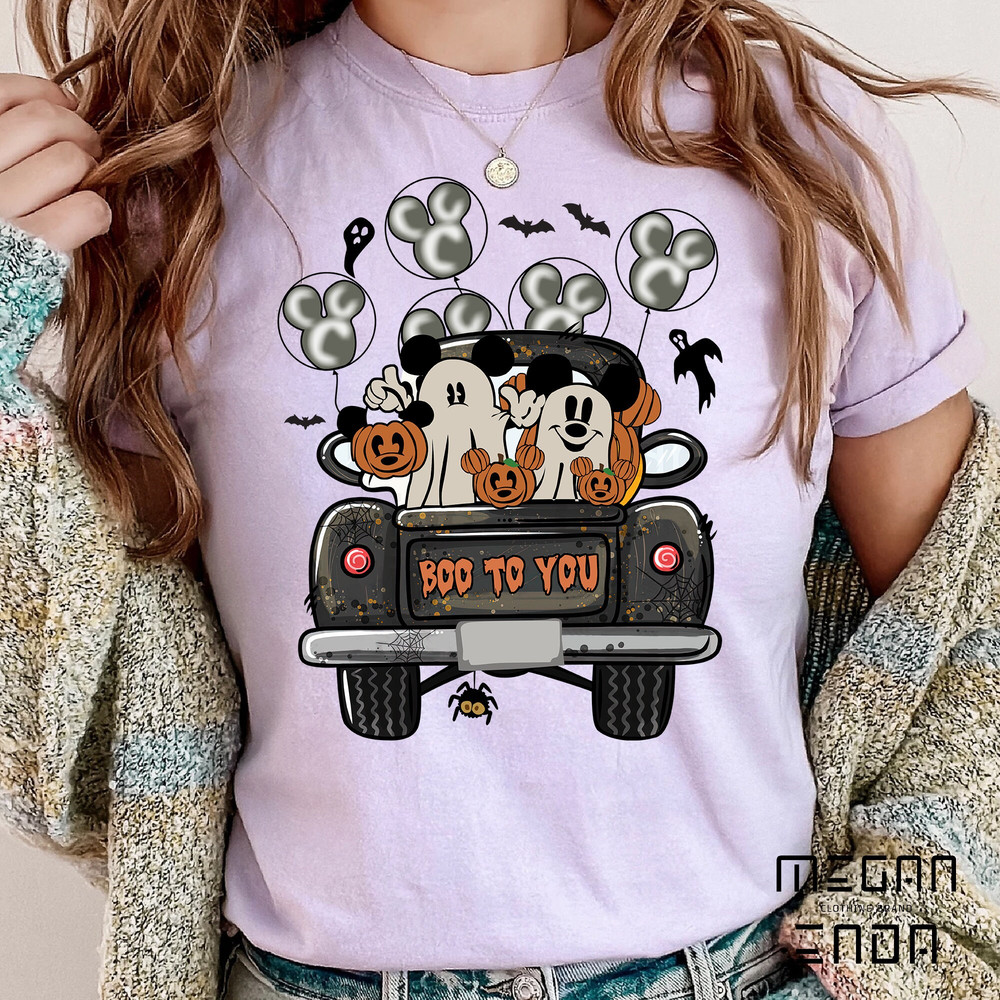 Mickey Minnie Halloween Comfort Colors Shirt, Boo To You Shirt, Mickey Balloon Halloween Shirt, Spooky Season Shirt, Disney Halloween Shirt - 3.jpg