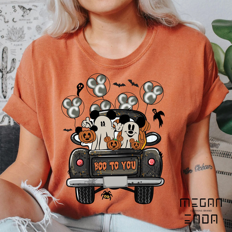 Mickey Minnie Halloween Comfort Colors Shirt, Boo To You Shirt, Mickey Balloon Halloween Shirt, Spooky Season Shirt, Disney Halloween Shirt - 4.jpg