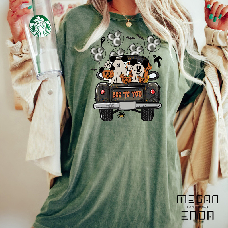 Mickey Minnie Halloween Comfort Colors Shirt, Boo To You Shirt, Mickey Balloon Halloween Shirt, Spooky Season Shirt, Disney Halloween Shirt - 5.jpg