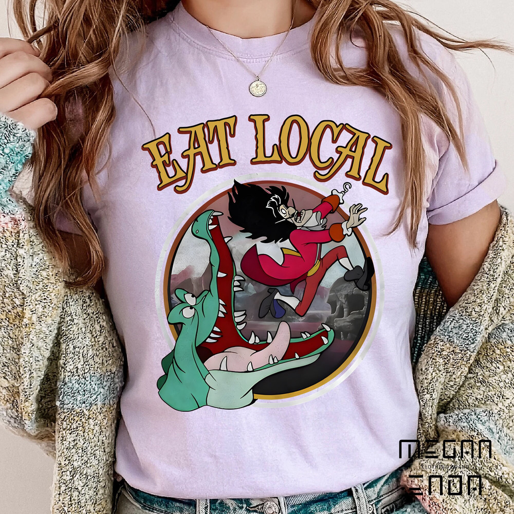Retro Disney Peter Pan Tick-Tock The Crocodile Captain Hook Eat Local Shirt, Magic Kingdom Unisex T-shirt Family Birthday Gift Adult Tee - 2.jpg