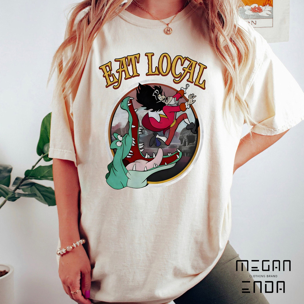 Retro Disney Peter Pan Tick-Tock The Crocodile Captain Hook Eat Local Shirt, Magic Kingdom Unisex T-shirt Family Birthday Gift Adult Tee - 3.jpg