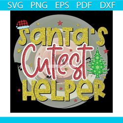 santa's cutest helper png, christmas png, santa claus png, cutest helper png