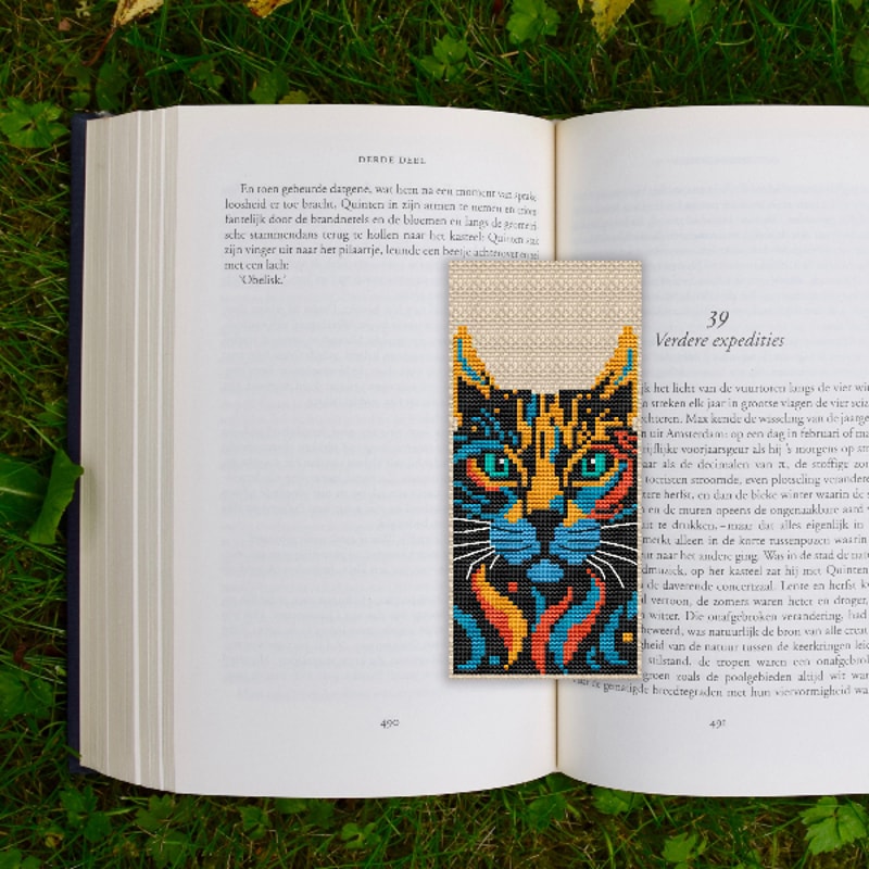 kitten cross stitch bookmark pattern