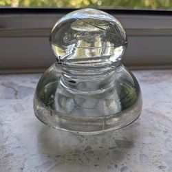 Old Glass Transparent Clear UFO-style Insulator