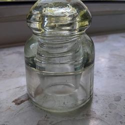 Old Glass Transparent Insulator from Poland