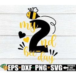 my 2nd bee-day, girls 2nd birthday, bee theme 2nd birthday, bee theme birthday,cute girls 2nd birthday,bee day svg,bee d