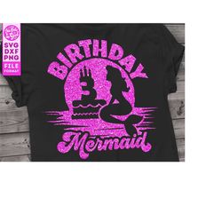 mermaid 3rd birthday svg, 3rd birthday mermaid svg, birthday girl mermaid svg girls birthday svg cut file for cricut. sv