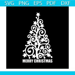 merry christmas star tree svg, christmas svg, merry christmas svg