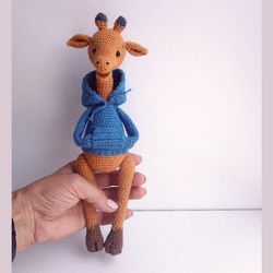 Crocheted giraffe, handmade, gift toy