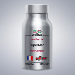 Multivitamins for active men SuperMan Healthy Life 90 Caps x 450mg Vegan microflora tone strengthening