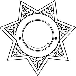 blank badge outline template black white vector svg eps dxf jpg png file 4