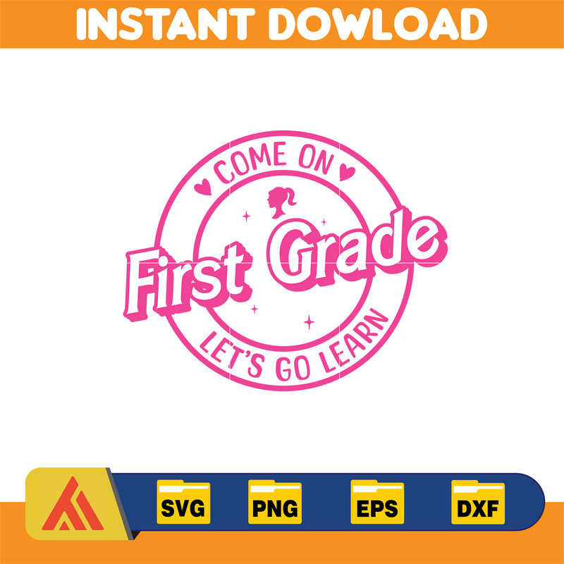 Barbi Teacher Svg,Back To School Svg, Kindergarten Svg, First Day Of School Svg, Barb Doll Barb Girl Svg Back To School (4).jpg