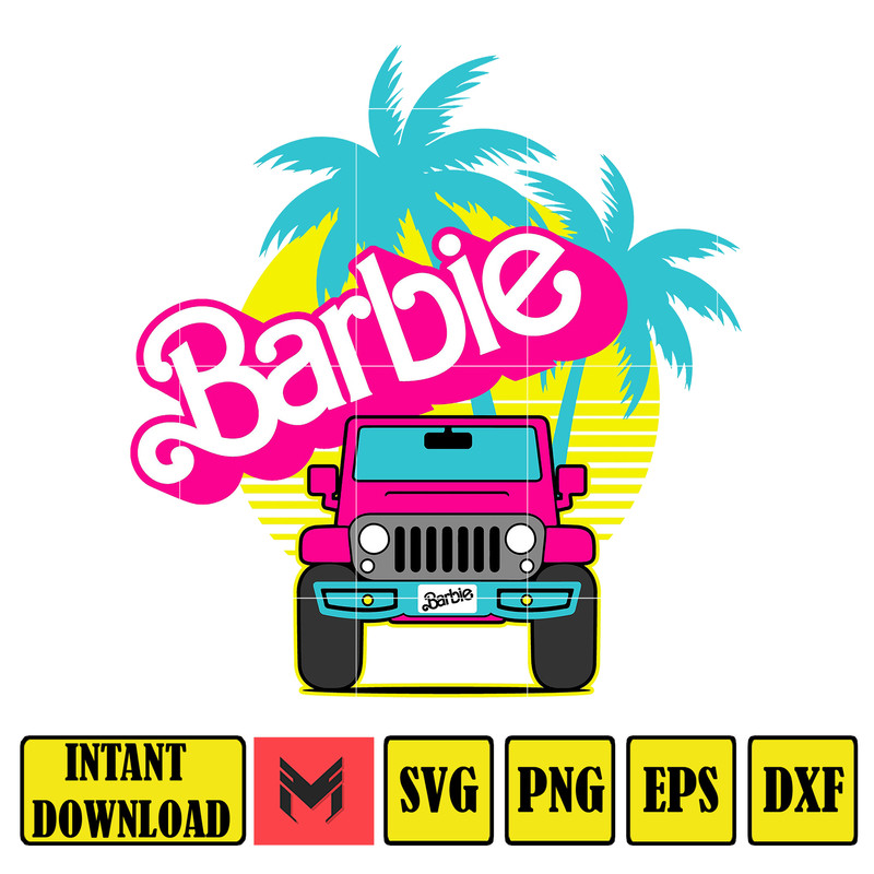 BarBie Doll Barbi Icons and Svg, Come On Let's Go Party Svg, Letters Cricut Files Digital Download SVG (17).jpg