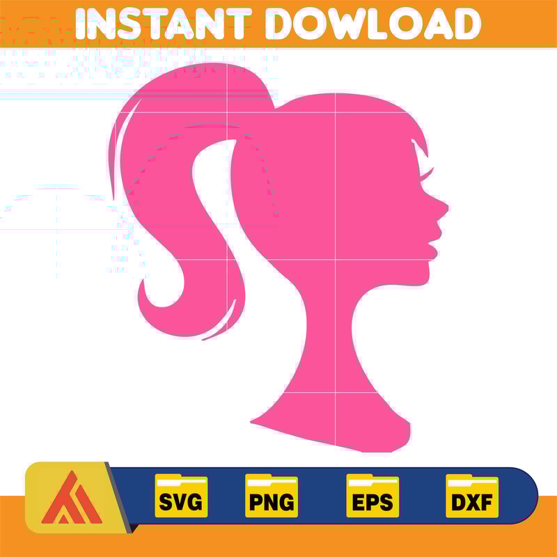 BarBie Doll Barbi Icons and Svg, Come On Let's Go Party Svg, Letters Cricut Files Digital Download SVG (31).jpg