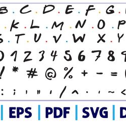 friends font, friends font svg, friends font ttf, font svg png alphabet letter, number, dots,friends font for cricut