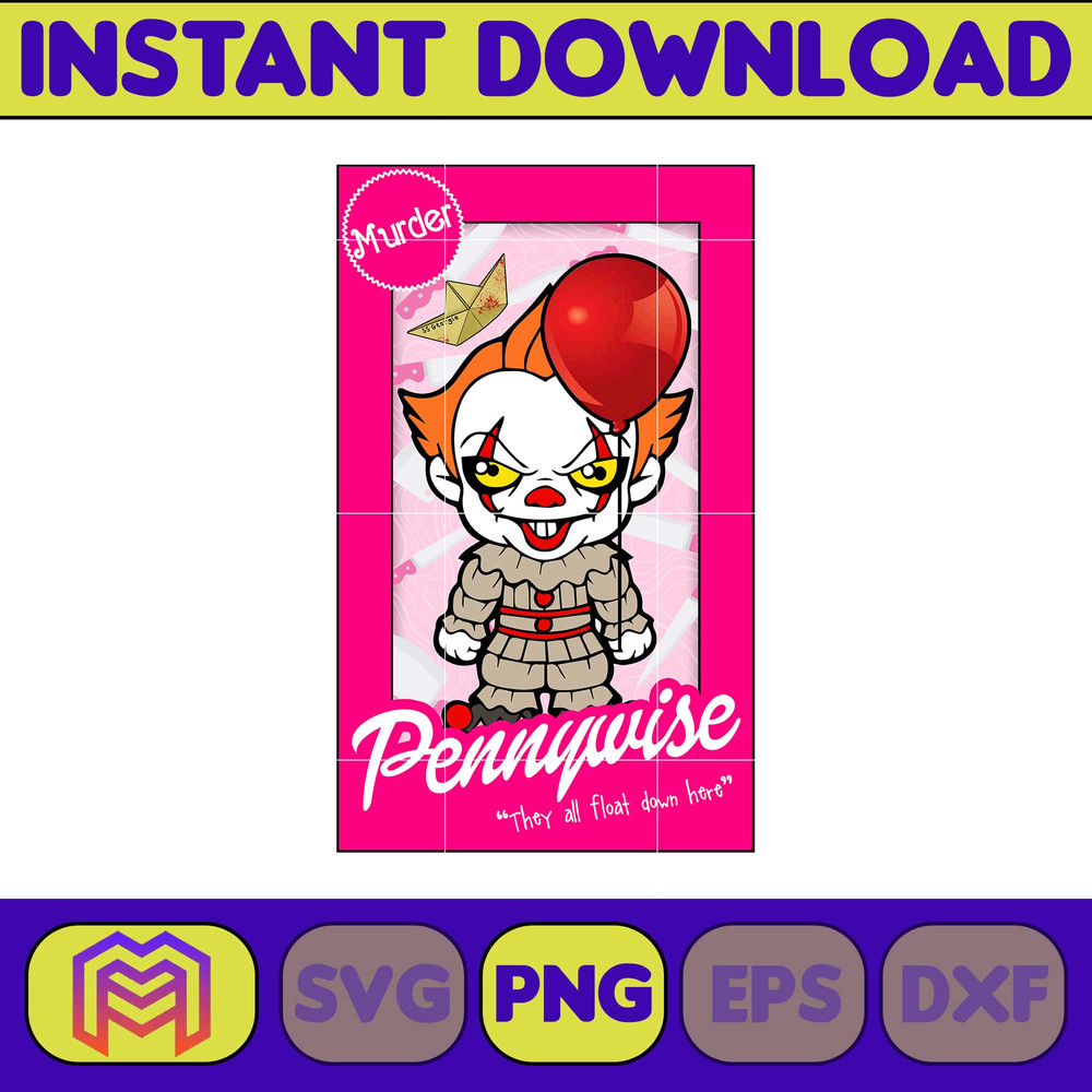 Chibi Horror Dolls PNG, Horror Characters PNG, Pink Doll PNG, Horror Png, Halloween Horror Png, Horror Friends Png, Halloween Png (1).jpg