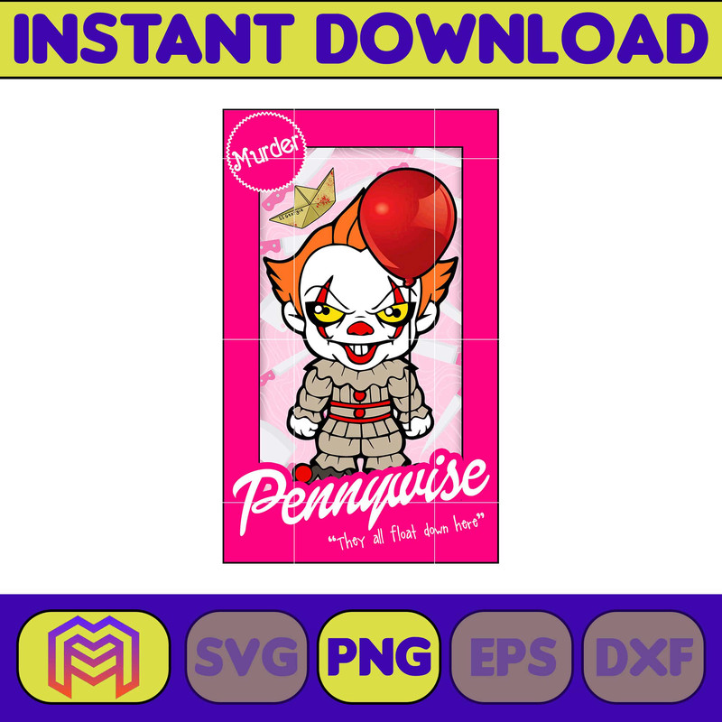 Chibi Horror Dolls PNG, Horror Characters PNG, Pink Doll PNG, Horror Png, Halloween Horror Png, Horror Friends Png, Halloween Png (1).jpg