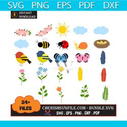 24 files flowers birds bundle svg, trending svg, flower bundle svg
