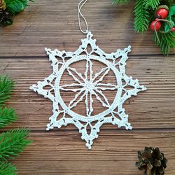 crochet snowflake ornament pattern - christmas snowflake decorations to make - large christmas ornaments for tree