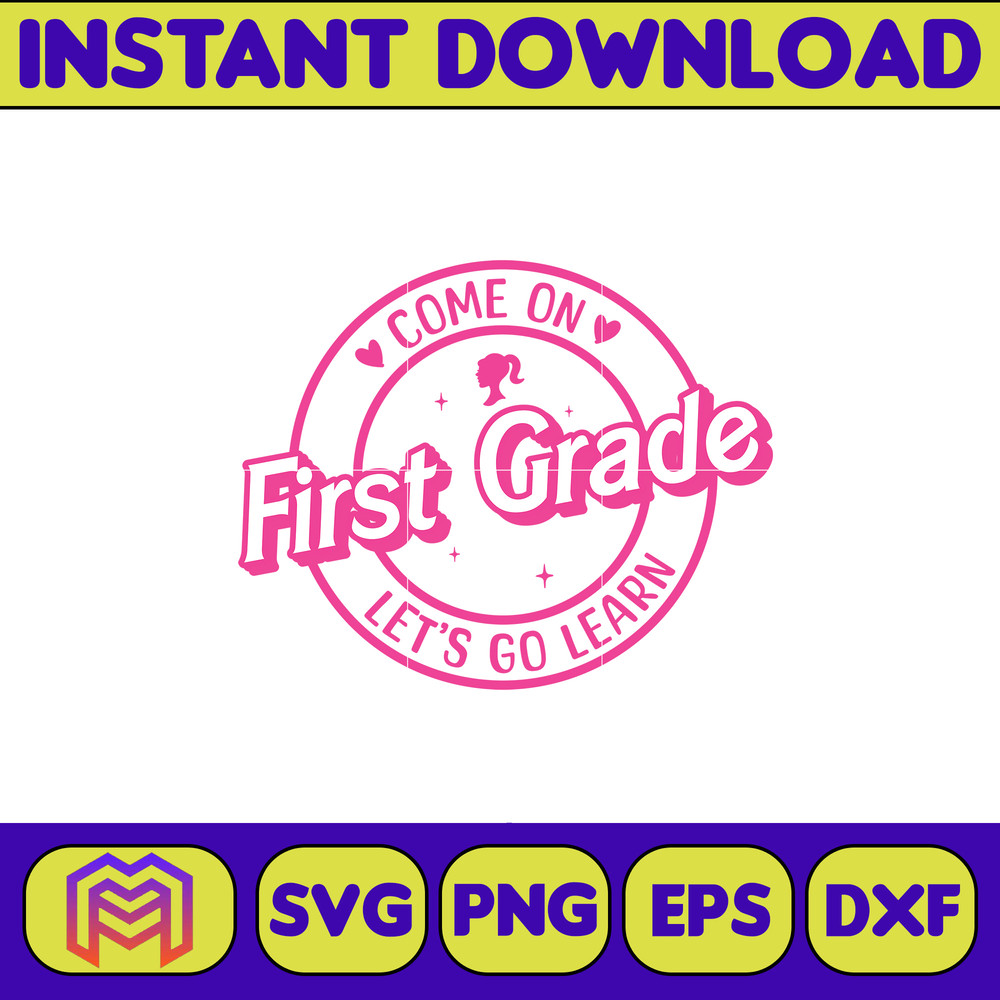 Barbi Teacher Svg,Back To School Svg, Kindergarten Svg, First Day Of School Svg, Barb Doll Barb Girl Svg Back To School (4).jpg