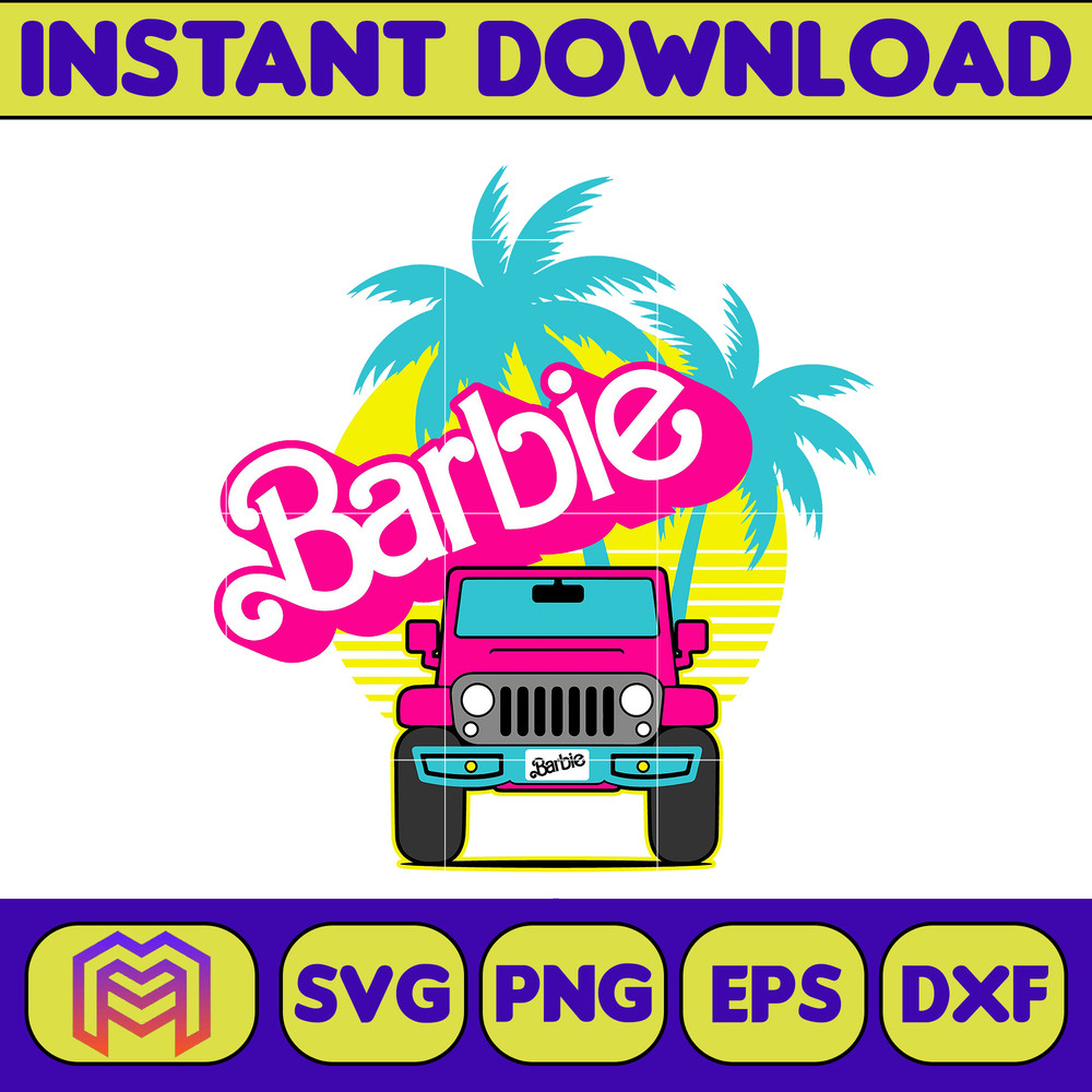 BarBie Doll Barbi Icons and Svg, Come On Let's Go Party Svg, Letters Cricut Files Digital Download SVG (17).jpg
