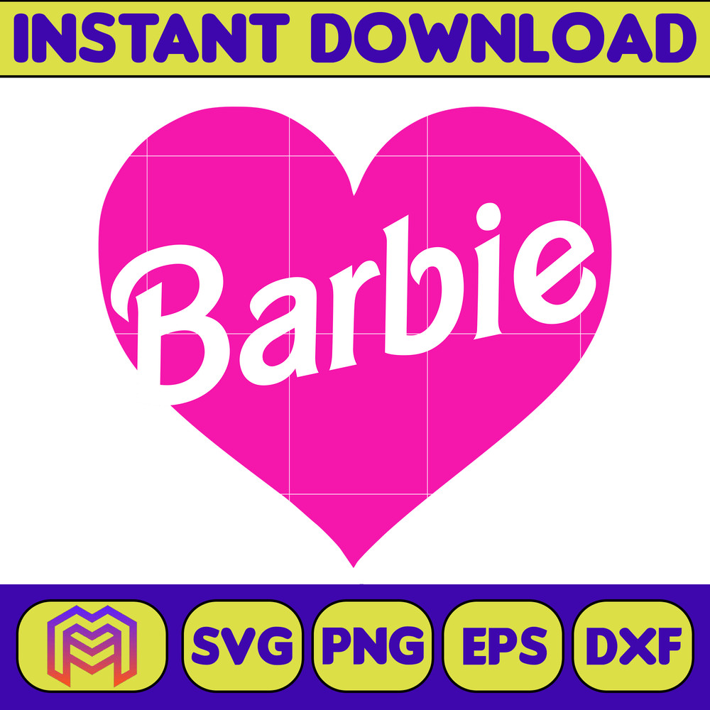 BarBie Doll Barbi Icons and Svg, Come On Let's Go Party Svg, Letters Cricut Files Digital Download SVG (23).jpg